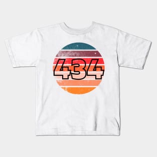 Vintage Sunset 434 Area Code T-Shirt Kids T-Shirt